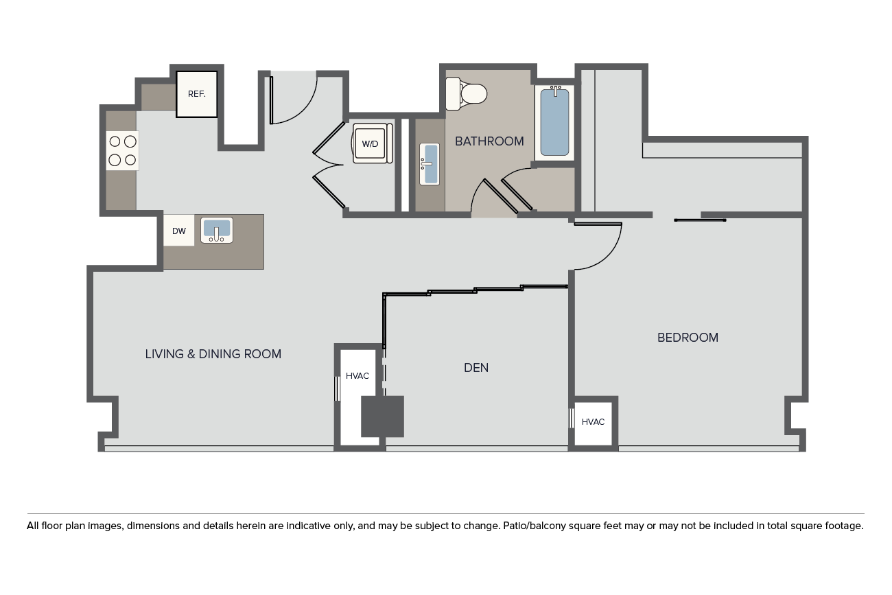1 Bed |  1 Bath |  "apartment"